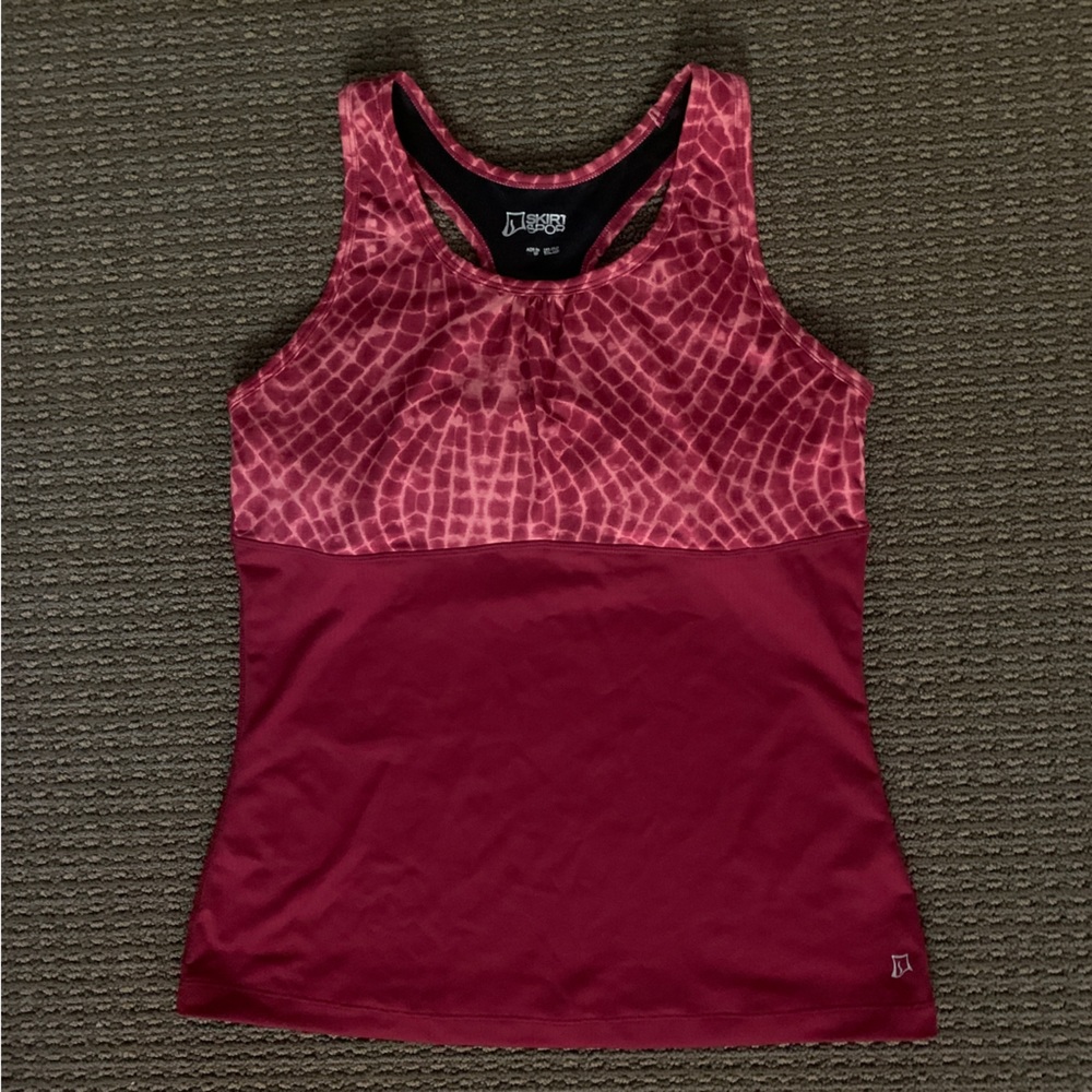 Skirt Sports Wonder Girl Tank - Red Kiss Flutter Print / Red Kiss - Small
